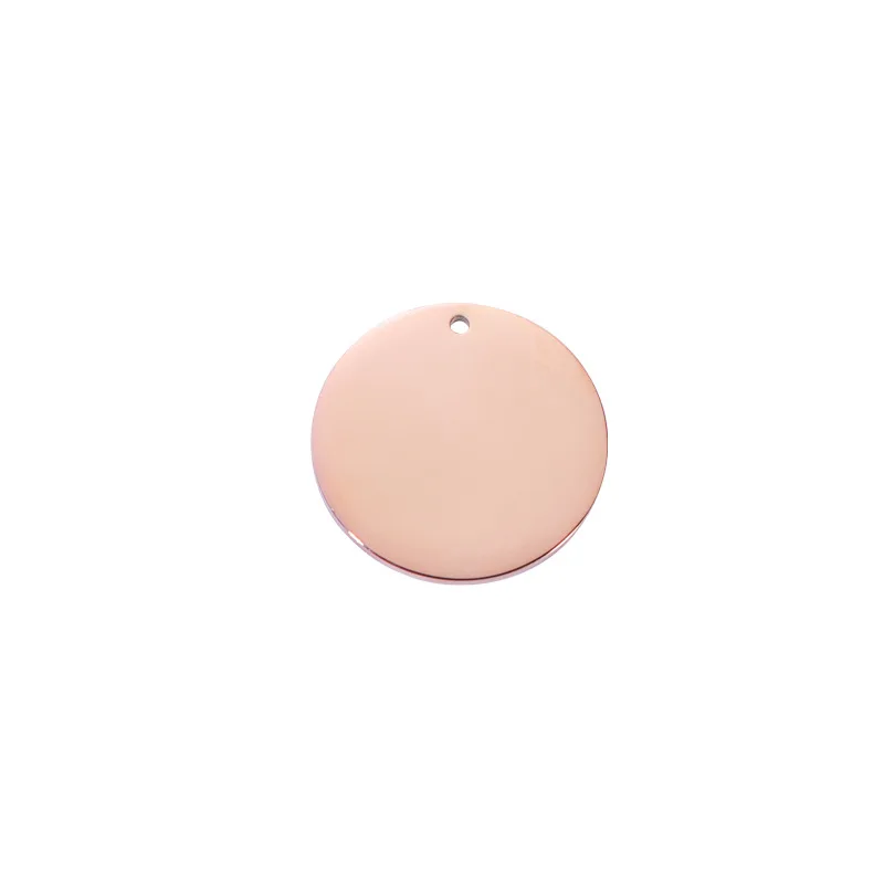 Stainless Steel Round Stamping Blanks Charms For engraving  DIY Making Jewelry Necklace Metal Circle Tag Round Connector image 6