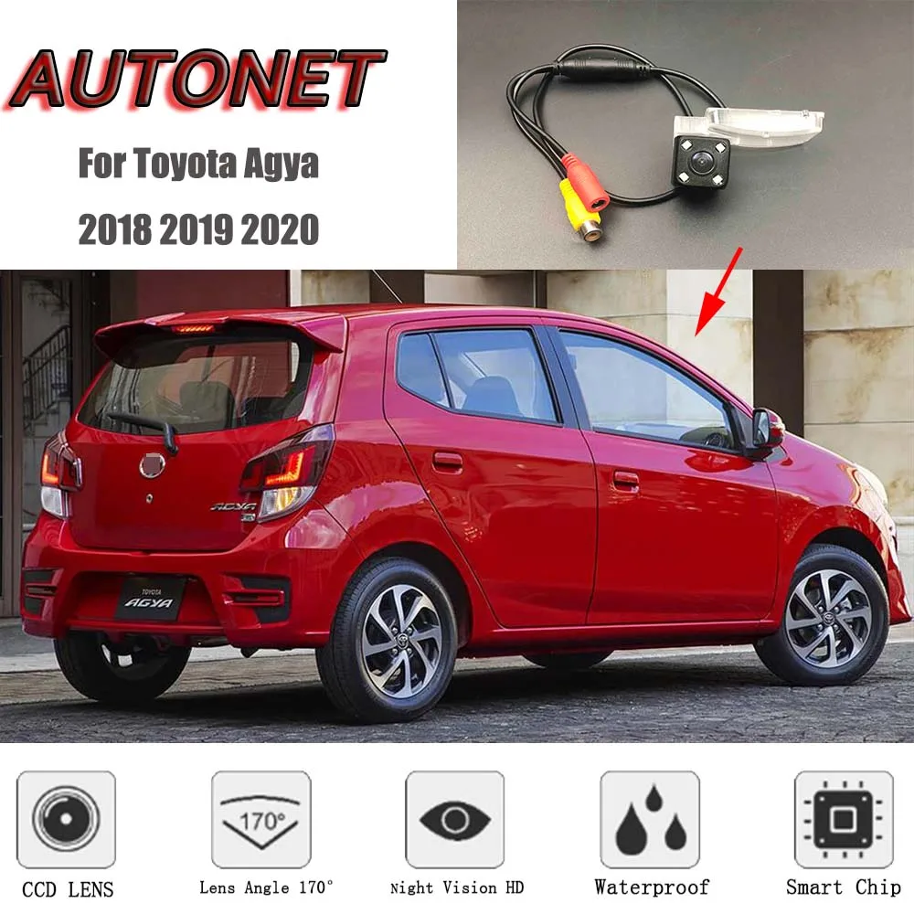 

AUTONET HD Night Vision Backup Rear View camera For Toyota Agya 2018 2019 2020 CCD/license plate Camera