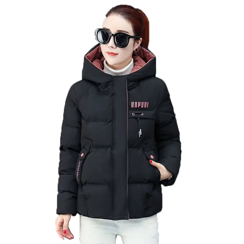 

2020 New Winter Jacket Women Parkas Hooded Thick Down Cotton Padded Parka Coat Female Jacket Short Coat Slim Warm Outwear K889