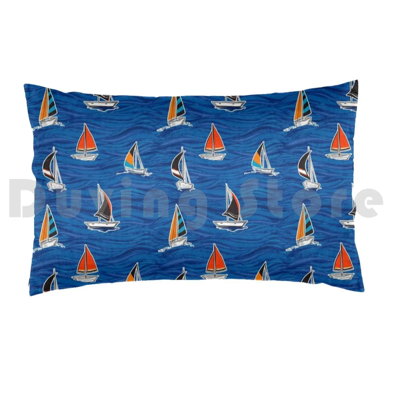 SailboatPillow case Amkrdh Sailboat Preppy Sailboat Preppy Yacht Boat Sailing Preppy Sailing