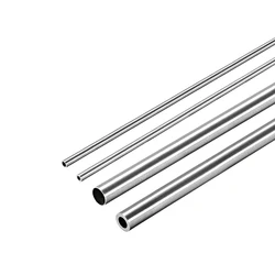 uxcell 4Pcs 304 Stainless Steel Round Tubing 2mm 3mm 4mm 5mm OD 250mm Length Seamless Straight Pipe Tube трубка