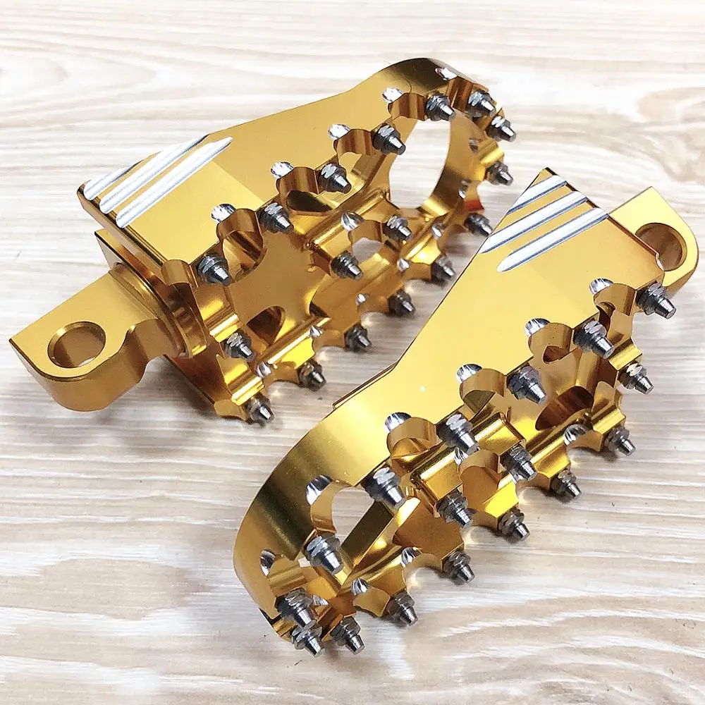 Gold Rotating Footpegs Custom Chopper Foot Pegs For Harley Dyna Sportster Touring 883