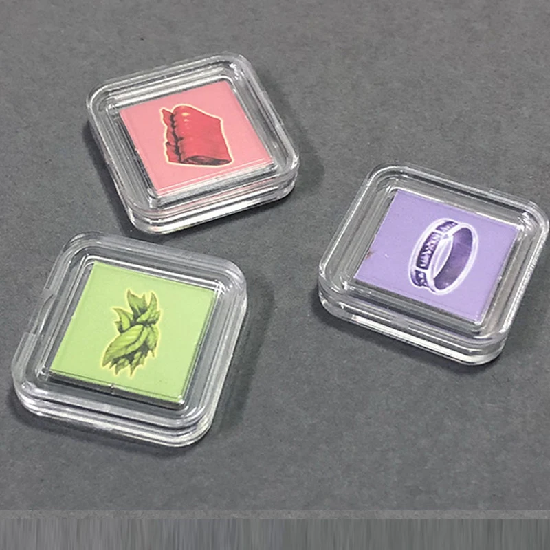 10Pieces High Quality 10 Size Square Clear Plastic Acrylic Protector Containers Case For Token Board Game Holder Boxes