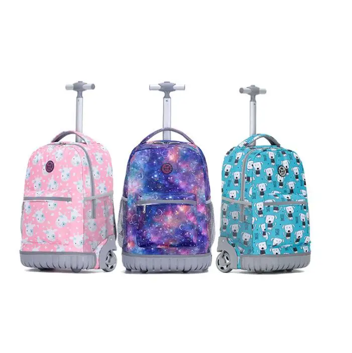 Imagem -02 - Ildren Mochila Escolar Con Ruedas para Niñas Mochila Escolar de 18 Pulgadas Con Ruedas Mochila de Viaje Con Ruedas para Adolescentes