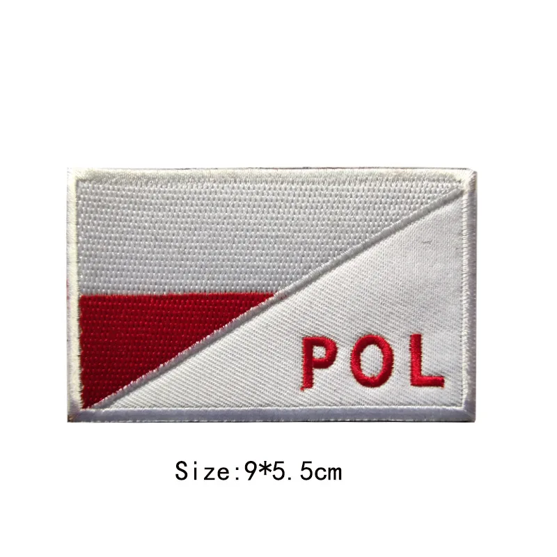 Poland Flag Embroidery Patch Polish Eagle Special Force Army Military Patches IR Reflective Tactical Emblem Embroidered Badges