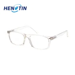Henotin-gafas transparentes y cómodas para presbicia, lentes con montura redonda de plástico, lector superasequible, dioptrías 0-600