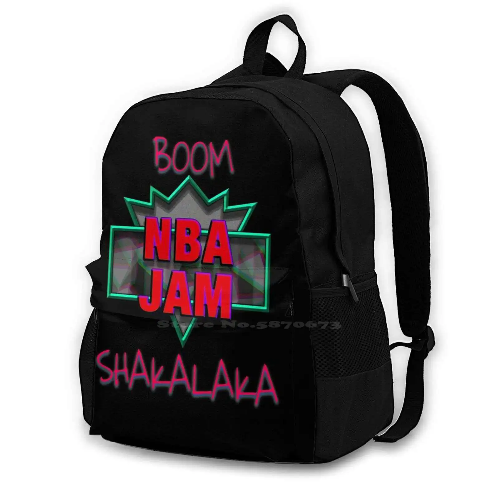 Boom Shakalaka Fashion Travel Laptop School Backpack Bag Basketball Arcade Jam 80s 90s Ball Baller Boom Boom Shakalaka