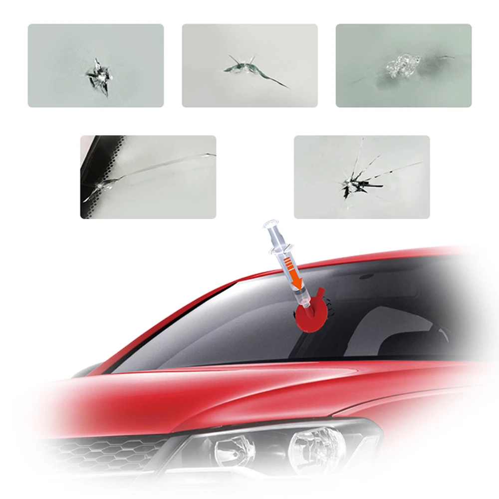 Windshield Repair Liquid Glue Tools Kit For Repairing Auto Glasses Cracked Windscreen Glue Fix Car Crack Chip Scratch Remover