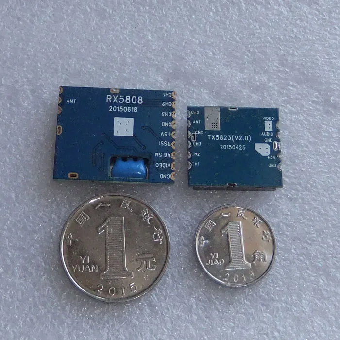 Conjunto de módulo de transmissão de imagem sem fio tx5823 rx5808, 5.8g, 200mw, fpv, fotografia aérea, transceptor