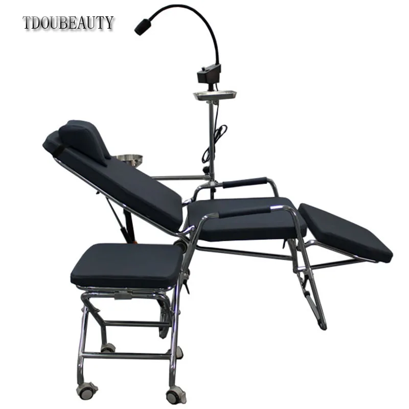 TDOUBEAUTY Foldable Dental Chair/Portable Dental Patient Chair With Light & Spittoon