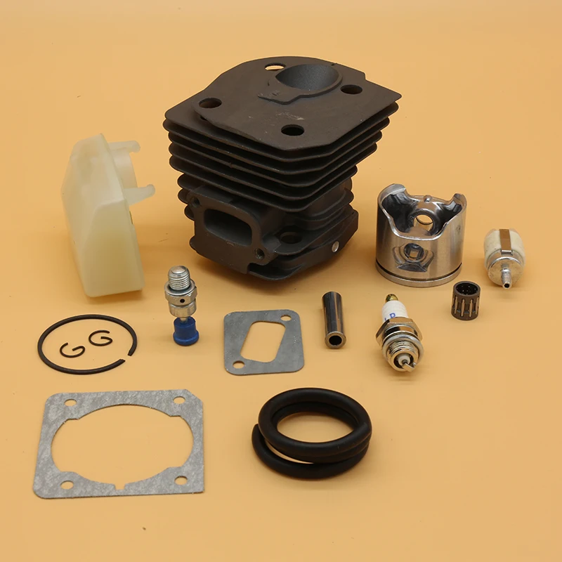 44 มม.กระบอกลูกสูบแบริ่ง Air กรองปะเก็นชุดสำหรับ HUSQVARNA 350 JONSERED 2150 2152 2153 2149 ลูกโซ่อะไหล่
