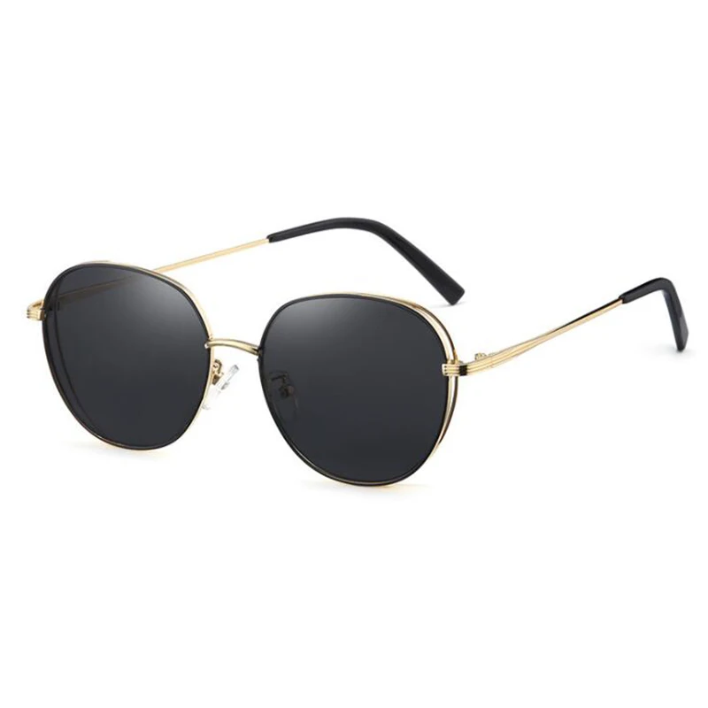 Women Hollow Oval Polarized Myopia Sunglasses Metal Hinge Minus Lens Round Prescription Sun Glasses Diopter 0 -0.5 -0.75 To -6.0