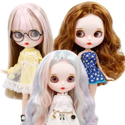 ICY DBS Blyth Doll curved lips Custom Matte face with eyebrow Joint body 1/6 bjd anime