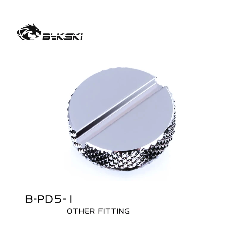 Bykski B-PD5-1 PC water cooling fitting G1/4 water Stop plug Straight Screw Thread,Black/Silver Hand cooler heatsink