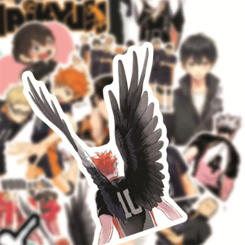 50 sztuk Anime śliczne naklejki Haikyuu!! Hinata Shoyo Kageyama todo Scrapbooking DIY terminarz planer Kawaii śliczne naklejki biurowe