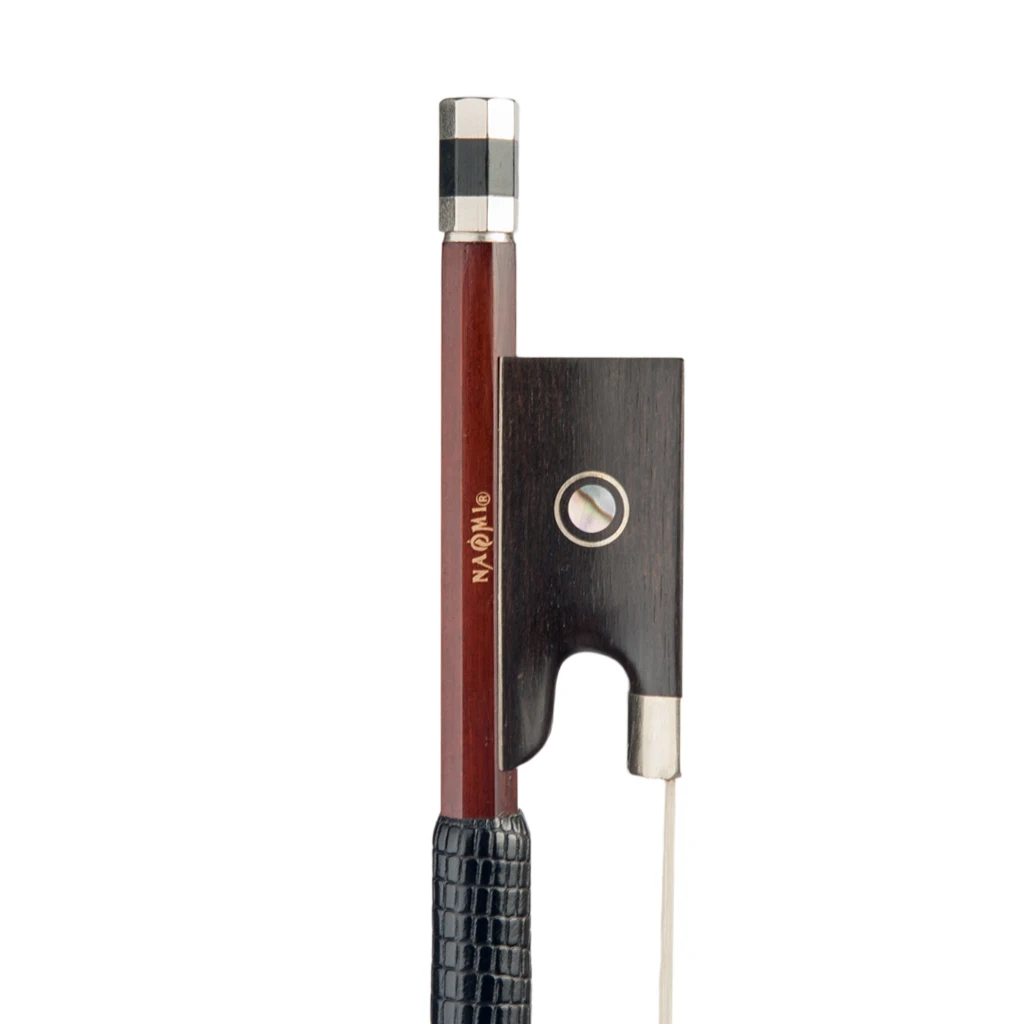 LOMMI IPE Bow 4/4 Full Size Violin Bow White Horsehair Lizard Skin Grip Ebony Frog Parisian Eye Inlay For Advanced Player