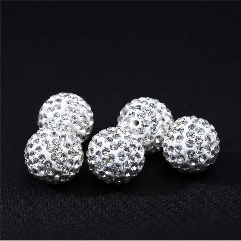 

6 8 10 12 14mm Rhinestone Clay Crystal Disco Ball beads Loose Spacer Beads for Jewelry Making fit Charm Bracelet DIY Findings