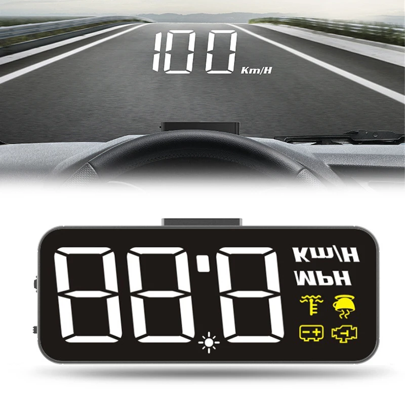 Car OBD2 Head-up Display Windshield Speed Projector Speedometer KMH/Mile Water TEMP Voltmeter
