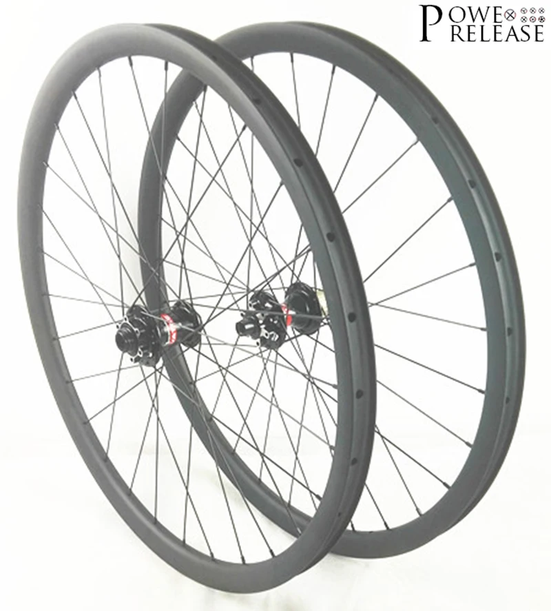 

29er tubeless width 35x25mm asymmetric mtb carbon disc wheelset mountain bike XC AM BOOST wheels mtb 29 inch carbon rim