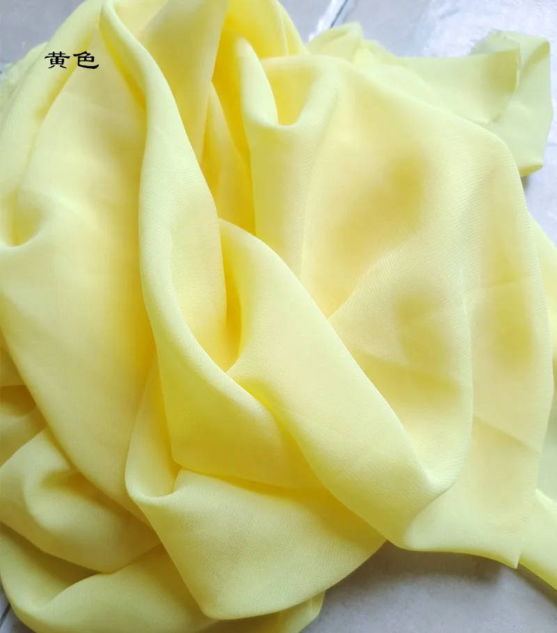 Avocado Green Chiffon Fabric Dress Fabric Champagne White Ancient Costume Hanfu Wedding Decoration Stage Fabric Cloth 1.5m Width