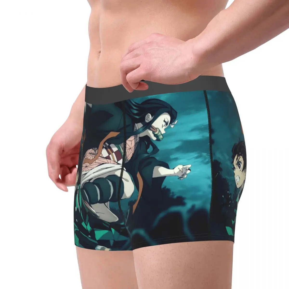 Demon Slayer Underpants Breathbale Panties Male Underwear Print Shorts Boxer Briefs