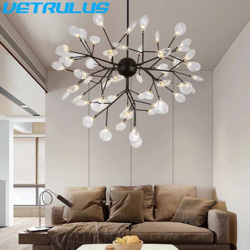 

Modern LED Firefly Chandelier Ceiling Light Stylish Pendant Lamp Living Dining Room Lustre Salon Art Decor Luminaire Fixtures