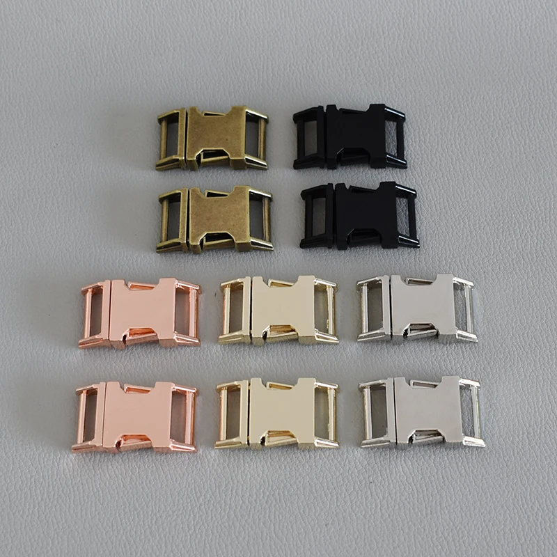 

50 Pcs/Lot Metal Side Release Buckle 15mm Manufactures Diy Backpack Pet Collars Zinc Alloy Metal Buckle for Dog Collar Accessory