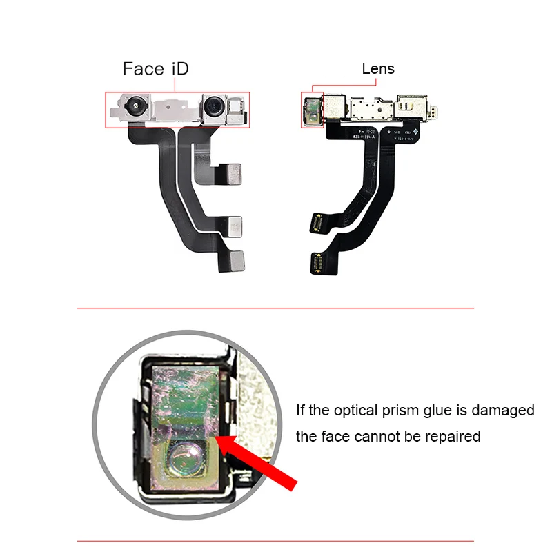 I2C Dot Matrix Face ID Repair Optical Lens Original Rubber Replacement Gasket Phone Face Apron Gasket for  X-12pro Max