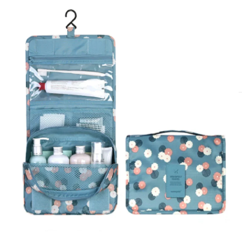 

New Colorful Travel Storage Bag Hook Wash Bag Hanging Makeup Organizer Foldable