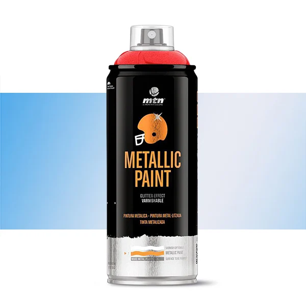 Spray paint brand MTN PRO Color RAL metallic blue 400ml very fast drying resistant exterior high adhesion