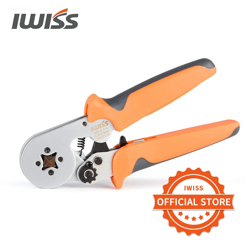 IWISS HSC8 6-4A Ratchet Crimping Plier Hand Crimper Tools Crimp Range 0.25-6.0mm² (24-10 AWG) crimping toos