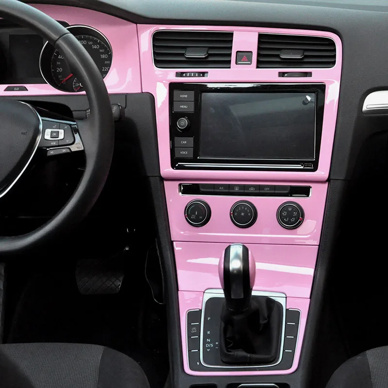 Car styling Interior Sport Cherry blossom powder Protection Stickers For VW Volkswagen Golf 7 7.5 MK7 GTI 7.5rline Accessories