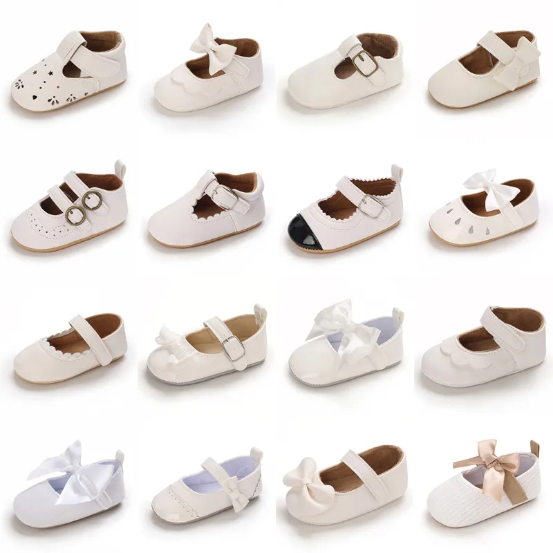 New Cute Baby Girls First Step Shoes Baby Moccasins Soft Bottom Rubber Non-slip Toddler First Walkers Baby Booties Girls Shoes