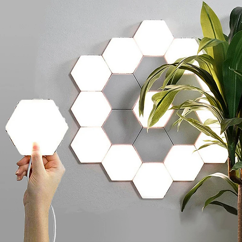 EU US UK Helios Touch Wall Lamp Creative Honeycomb Modular Assembly Quantum Sconces Magnetic Decor Bedroom LED Panel Lights