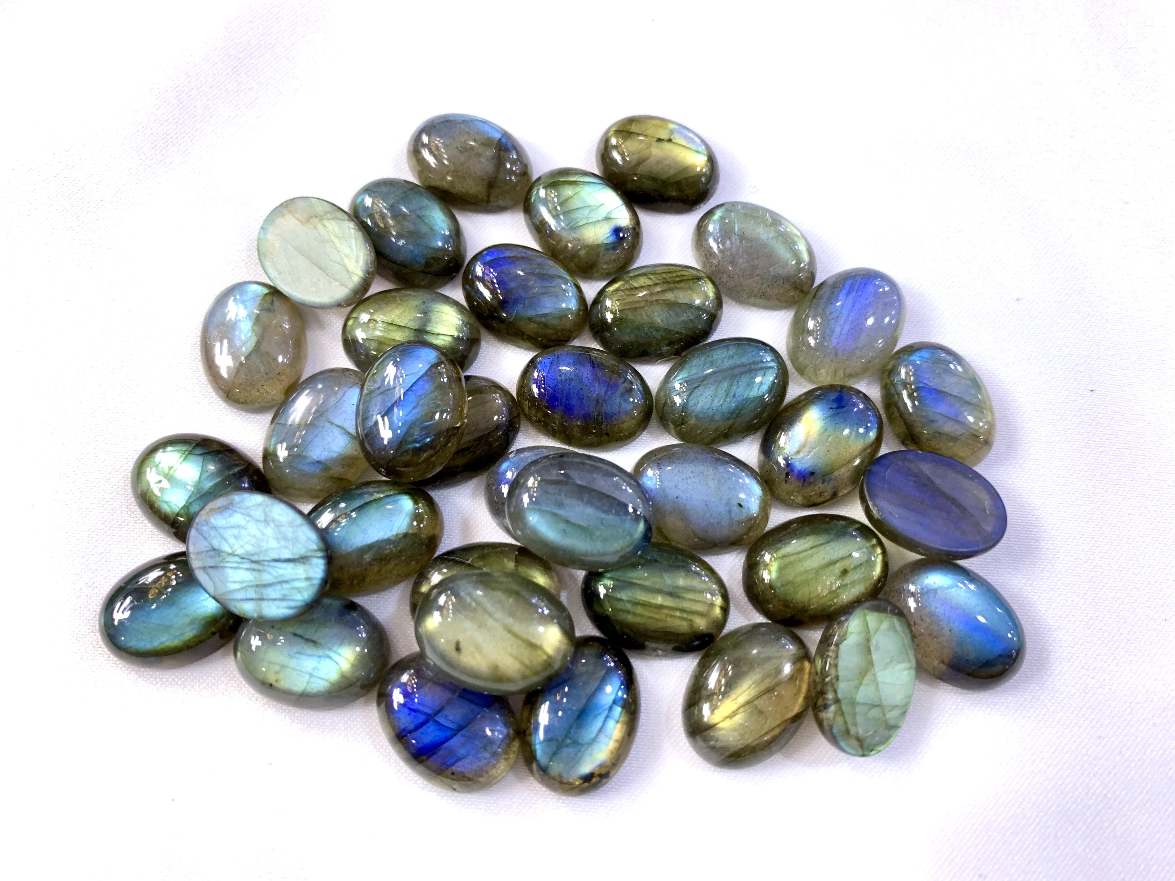 Natural Labradorite Cabochon Gemstone CAB 13x18mm 12x16mm Oval 3pcs/lot DIY Jewelry Accessories Genuine Stone