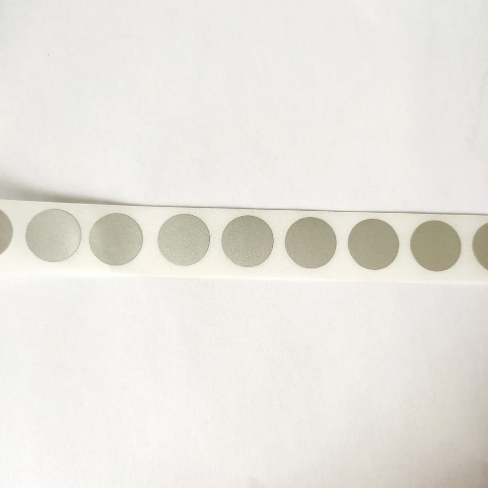 1000 Stück 0,5 Zoll, 12,5 mm kleine runde silberne Rubbelaufkleber für Werbespiele – Detail 2