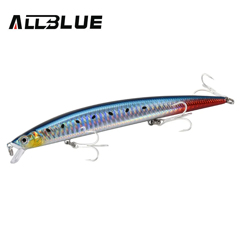 ALLBLUE SPRINT 145S Sinking Minnow Longcast Jerkbait Fishing Lure 145mm 22G Off Shore Saltwater Sea Bass Artificial Bait Tackle - Color I