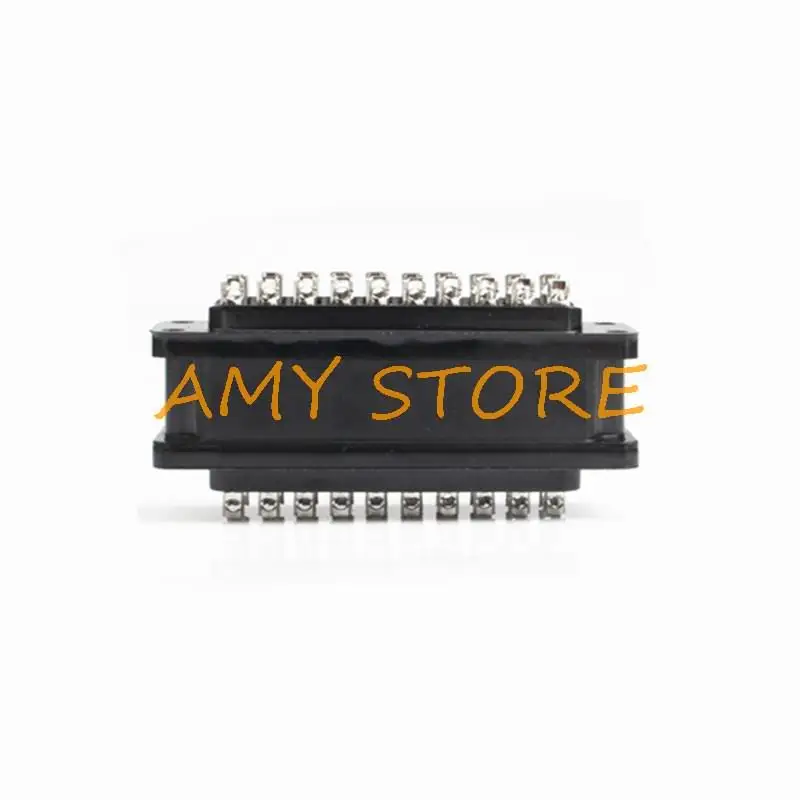 1 Hình Chữ Nhật Nam Nữ 20 Pin Tiếp Xúc Kim Loại Hàng Không Cắm Ổ Cắm Cổng Kết Nối Khối Đen CA-20J/K