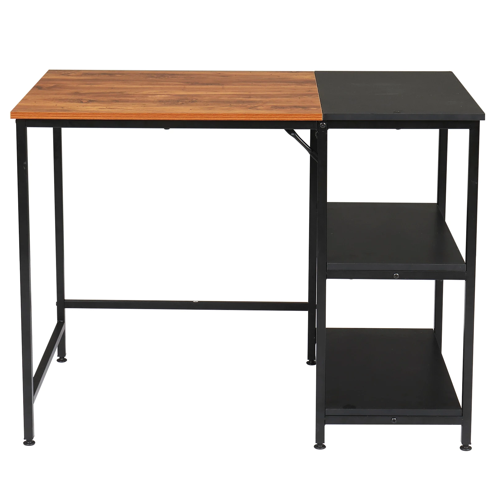 Desktop Computer Desk Study Table Office Table FCH  Retro Color Black Particleboard Paste Triamine Stitching Computer Desk