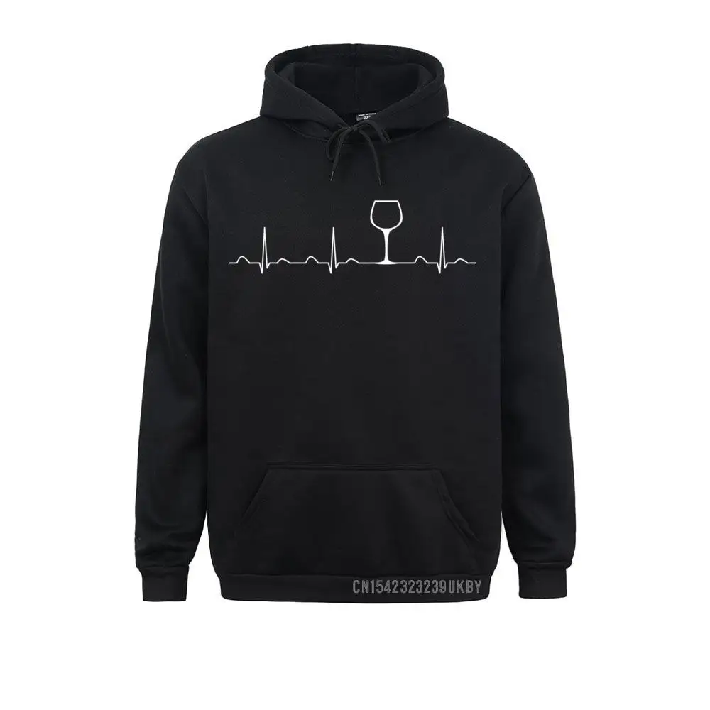 

Men's Funny Hoodies Winter Sweatshirts Hip Hop Long Sleeve Wine Heartbeat Harajuku Funny Cute Wine Glass Lover Gift Sportswears