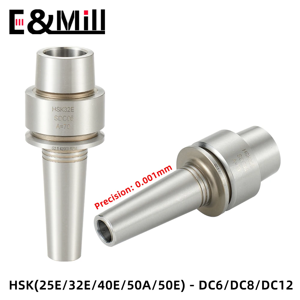 Suporte de Ferramenta de Anti-ferrugem Hsk dc Ferramenta de Usinagem de Buraco Profundo de Tração Traseira Aço Inoxidável Hsk25e Hsk32e Hsk40e Hsk50e Dc4 Dc6 Dc8 Dc12