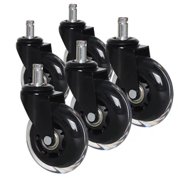 5PCS Office Chair Casters Hard Floor Casters Premium Caster Wheels for Parquet Laminate Swivel Chair Wheel for Office Desk Chair