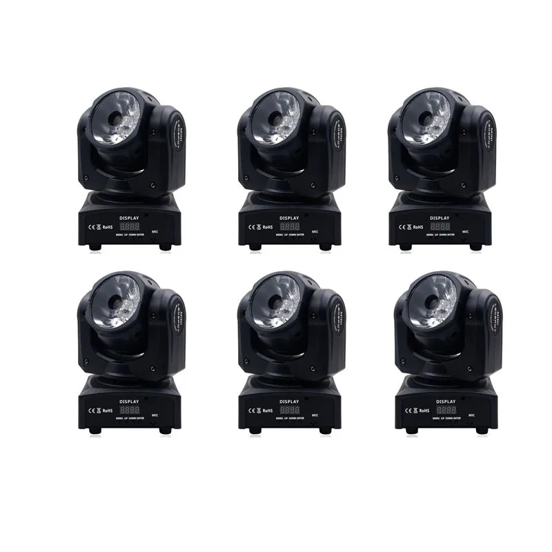 

6pcs/lot high brightness moving heads beam 60w dmx moving head 4 in 1 rgbw light 10/13 channels