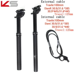 KS Eten -R ETEN-I reiszadelpen, afstandsbediening bergafwaartsfiets dropper, EXA, Travel 100, 125 mm, 30,9 mm, 31,6 mm x 100 mm