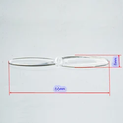 2PCS 66mm Transparent Propellers Fit 1020 Coreless Motor 1.2mm CW CCW Props Spare Parts Mini RC Quadcopter Drone Glider Blade