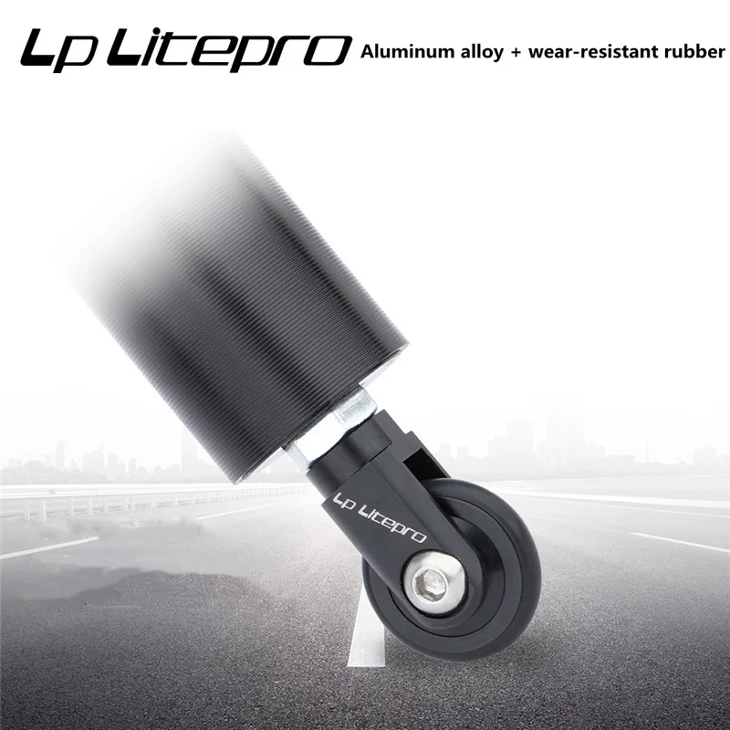 Litepro folding bike seatpost easy wheel universal for 28-32mm seat post inner diameter compatible with 412 k3 bicycle auxiliary