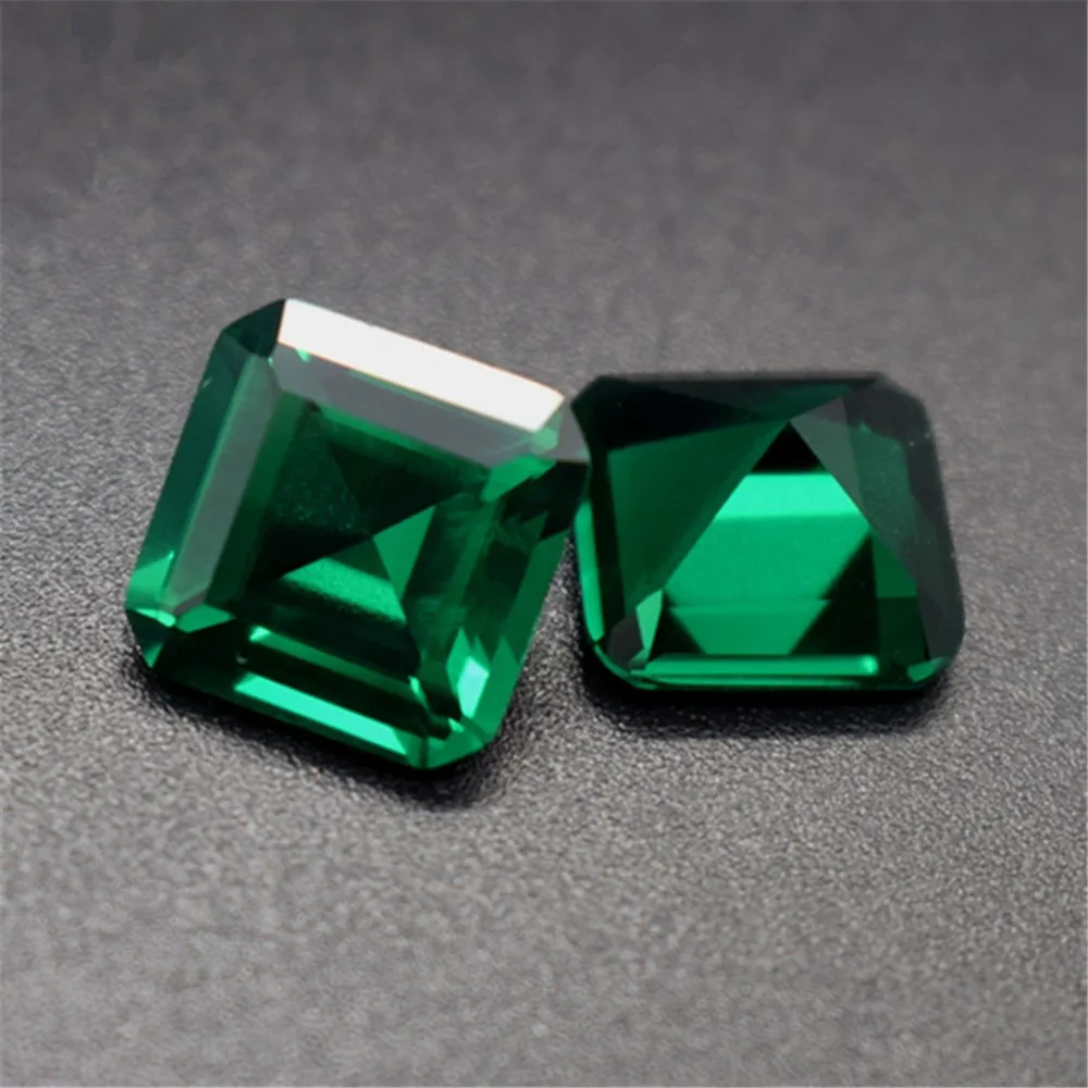 Emerald Square Faceted Gemstone Emerald Cut Rich Green Emerald Gem Multiple Sizes to Choose C67E