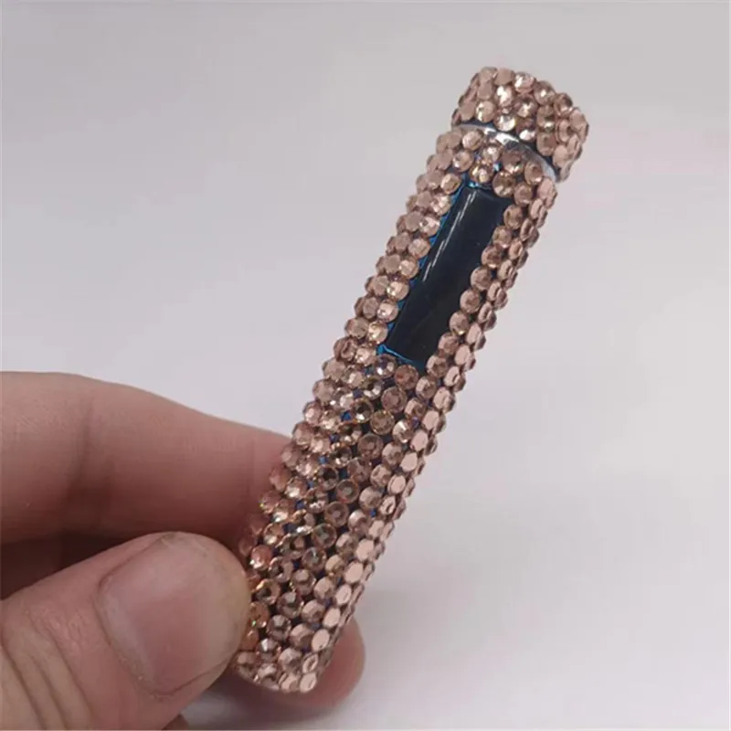 Windproof Lighter USB Cigarette Lighter Rhinestone Touch Screen Diamond Luxury Rechargeable Portable High-end Ladies Gifts