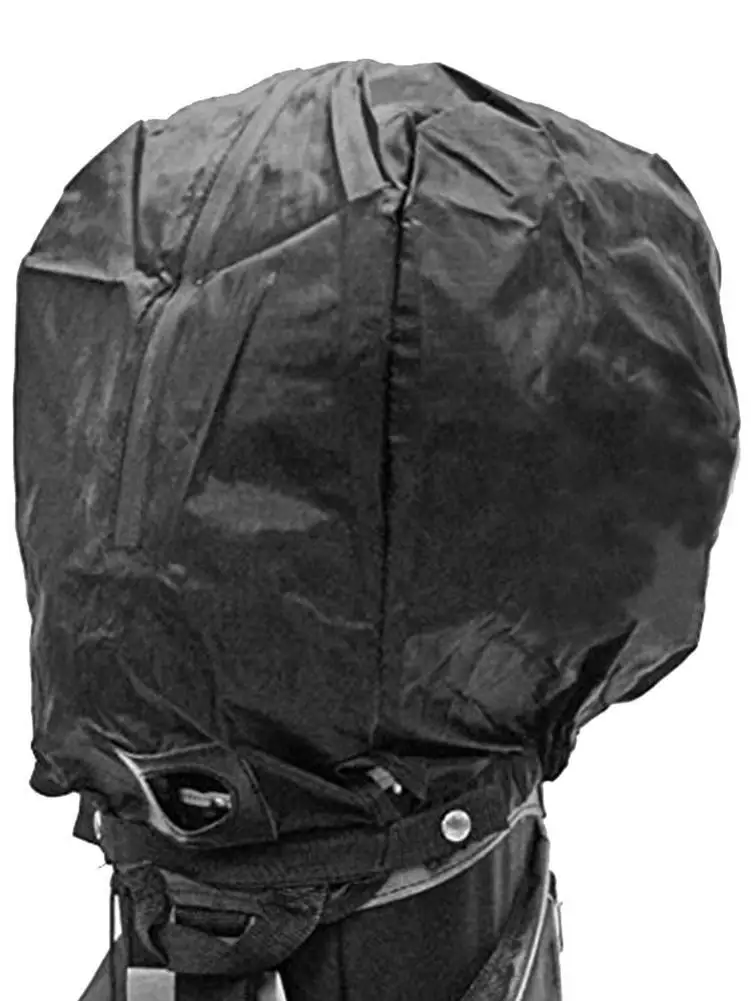 Golf Bag Rain Hood Cover Pack Black Golf Head Covers Golf Driver Headcover Golf Club Accessories for Almost All Golfbags Golf Pu