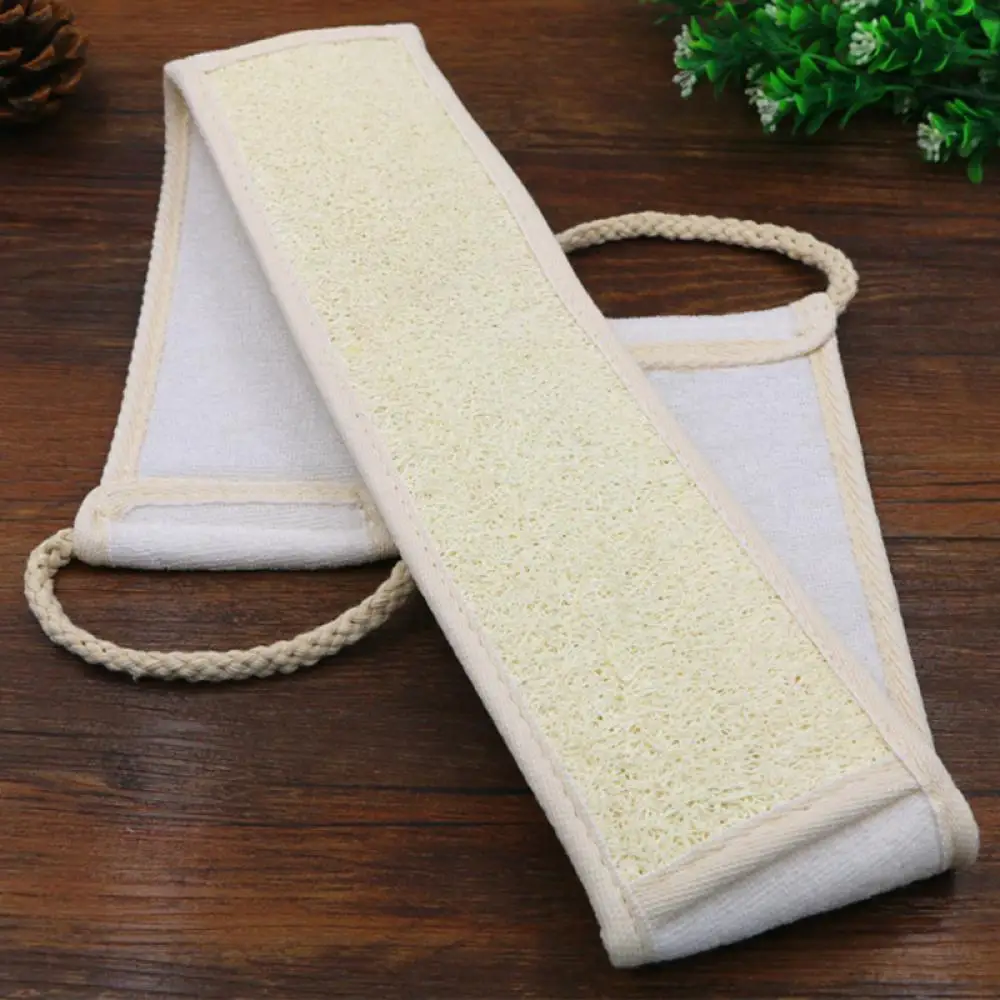 1PC Natural Soft Exfoliating Loofah Back Strap Loofah bath towel Shower Massage Spa Scrubber Sponge Body Skin Health Cleaning